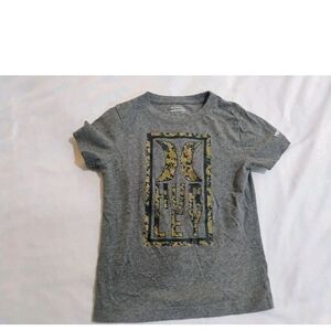Hurley Kids Gray Tee with Camo Graphic